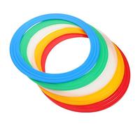 KONTONTY 5PCS Acrobatic Circus Rings: Professional Juggling Props Hand Throwing Ring Acrobatic Show Equipment Circus Juggling Kit