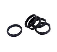 KONTONTY 5pcs Black Microphone Anti-fall Sleeve Ring 50mm Outer Diameter Microphone Protection Anti-slip Mic Holder for Handheld and Stand Use in Ktv and Studio