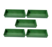 KONTONTY 5pcs Floral Foam Tray for Flowers Plastic Green Fixing Tray Easy to Use and Reusable Flower Arrangement Supplies for Events Parties Long