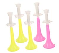 KONTONTY 5pcs Plastic Noisemakers Stadium Horns Loud Sports Fans Trumpets for Football Games Graduation Cheer Party Props and Easy to Use