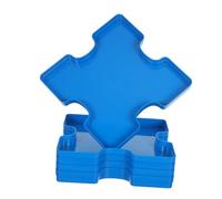 KONTONTY 5pcs Puzzle Holder Rack Puzzle Board Divider Trays Keeper Organizing Plate Reusable Serving Tray Sorter Stackable Storage Sky-blue