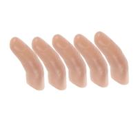 KONTONTY 5pcs Realistic Fake Fingers for Stage Shows Pranks Cosplay Extended Vinyl Props for Unique Tricks Theatrical Makeup Creative Fun
