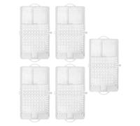 KONTONTY 5pcs Transparent Beekeeping Rearing Box with Smart Ventilation Compact Portable Bee Cage for Queen Rearing and Hive Transport Integrated Design Beekeeper Tool