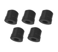 KONTONTY 5pcs Trombone End Caps Rubber Feet Set Slip-on Design and Easy Installation, Black Rubber Slide Protectors for Brass Instrument Accessories