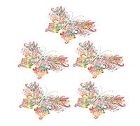 KONTONTY 5sheets Butterfly Heat Transfer Film Decoration for Clothing Shirts Bags Accessories Versatile Printable Vinyl for Creative Projects