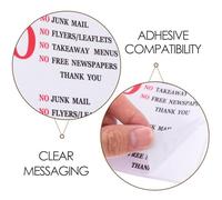 KONTONTY 6 Sheets No Flyers Please Sticker, No Junk Mail Decal, Weatherproof Mailbox Sign for Home and Business, Outdoor Adhesive Mailbox Reminder Sticker, Easy Installation