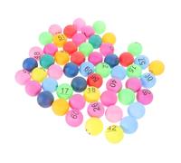 KONTONTY 60PCS Entertainment Balls Digital Raffle Drawing Lottery Game Props for Party and Annual Meeting Plastic Material with Bounce for Bingo and Lotto Events