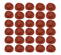 KONTONTY 60Pcs Mini Cowboy Hats Cute Western Doll Accessories for DIY Projects Wild West Party Supplies Engaging Friendly Design for Roleplaying Games