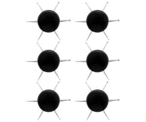 KONTONTY 6pcs Circular Nail Dotting Tool Pen for Nail Art and Rhinestones with Bead Release and Compact Storage, Acrylic and Stainless Steel Construction, Minimalist Style for Salon