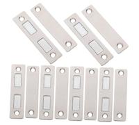 KONTONTY 6pcs Concealed Magnetic Cabinet Catches with Dual Force Stainless Steel Door Magnets for Kitchen Wardrobe and Furniture Closures Easy Adhesive and Screw Installation Invisible