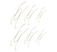 KONTONTY 6Pcs Decorative Plate Holders Copper Alloy Metal Wire for Wall Mounting Fits Various Plate Sizes with Multipurpose Hooks for Hanging Towels or Bags