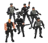 KONTONTY 6Pcs Flexible Soldier Model Action Figures for Military Playset with Realistic Design and Jointed Limbs for Interaction and Themed Decor