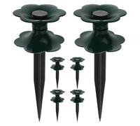 KONTONTY 6pcs Garden Hose Guide Stakes with Solid Plastic Spikes, Lawn Water Pipe Holder for Outdoor Gardening, Hose Guard Protection for Yard Irrigation and Lawn Care