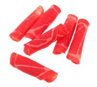 KONTONTY 6pcs Hyperrealistic Artificial Beef Rolls Faux Meat Props for Hotpot Restaurant Window Display Fadeproof Lifelike Meat Simulation for Culinary Decor and Visual Marketing