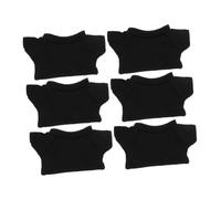 KONTONTY 6pcs Mini Bear Shirts for Stuffed Animals Soft Plush T Shirts with Round Neck Filling Cute Outfit for Plush Home Office Travel Use