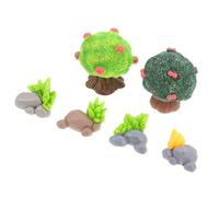 KONTONTY 6pcs Miniature Stone Figurines Resin Landscape Ornaments for Dollhouses Fairy Gardens Diy Home Decor Garden Accessories