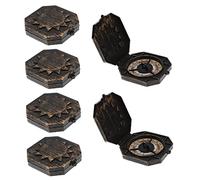 KONTONTY 6Pcs Pirate Captain Compass Christmas Cosplay Costume Prop Realistic Ornament for Party Favors and Pirate Dress Up Accessories