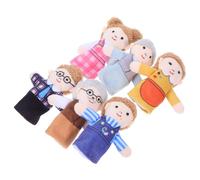 KONTONTY 6pcs Plush Family Hand Puppets for Soft Finger Puppets for Storytelling and Role Play Enhance Language Skills and Creativity Comfortable Educational for Preschool Home School