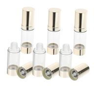 KONTONTY 6pcs Portable Refillable Storage Containers Empty Bottles Pump for Shampoo Cosmetics