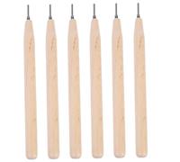 KONTONTY 6pcs Quilling Pens Paper Rolling Tool Stainless Steel Needle Slotted Craft Pen for DIY Paper Flower Art and Handmade Quilling Supplies