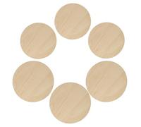 KONTONTY 6pcs Round Wooden Circles for Crafts, 1/8 Inch Thick Beige Wood Rounds, Paint Friendly and Easy to Store, for DIY and Graffiti Painting Board Projects