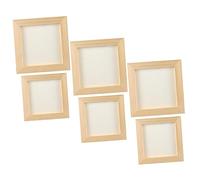 KONTONTY 6pcs Unfinished Painting Frames Blank Panel Boards for Creative Crafts for Clay Art Personalization and Imaginative Projects