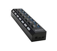 KONTONTY 7-port Usb 3.0 Hub Splitter/Laptop Usb Adapter Multi-device Charging Led Indicator