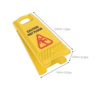 KONTONTY 7pcs Slide The Warning Sign Carefully Decor Doll House Miniature Caution Sign Dollhouse Floor Wet Mini Floor Caution Realistic Safety Alloy Yellow