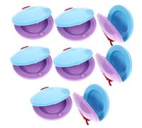 KONTONTY 8 pcs Plastic Finger Castanets for Smooth Surface Musical Instruments with Crisp Sound Safe and Easy to Use Percussion for Early Education and Music Learning