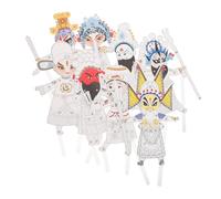 KONTONTY 8Pcs DIY Chinese Hand Puppet Craft Set for Cultural Education Interactive Parties Puppet Making Kit for Promotes Teamwork Social Engagement