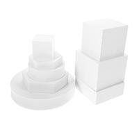 KONTONTY 8pcs Geometry Cube Photo Props for Jewelry and Cosmetics Photography Display Risers for Craft Decoration for Makeup Shops and Photoshoots
