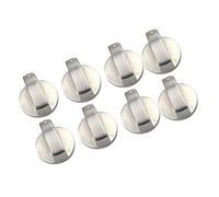 KONTONTY 8pcs Metal Stove Knob Gas Stove Ignition Button Replacement Cooker Knobs for Kitchen Gas Hob off