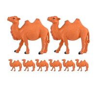KONTONTY 8pcs Mini Camel Figurines Desert Animal Decoration Plastic Desk Camel Figurine Toy Miniature Fairy Garden Ornament for Boys and Girls