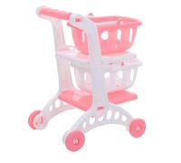 KONTONTY 8pcs Mini Shopping Cart Dual Grocery Wagon with Wheels for Pretend Play Supermarket Role Playing Enhances Imagination and Cognitive Skills