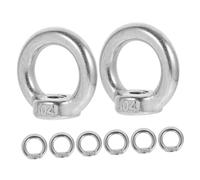 KONTONTY 8pcs Stainless Steel Lifting Eye Nuts Ring Shape Heavy Duty Fasteners for Outdoor Rescue Equipment Suspension Quick Handtightening Installation Durable Safety