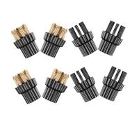 KONTONTY 8pcs Steam Cleaner Brush Heads Replacement Set Portable Multifunctional Cleaning Brushes for Industrial Commercial and Household Use Including for Appliances and Hot Pot Cleaning