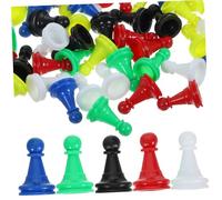 KONTONTY 96pcs Wide Application Plastic Chess Pieces Pawns Game Tokens for Chess and Board Games Random Color