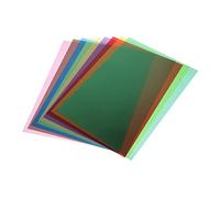 KONTONTY 9Pcs Colored Light Diffuser Sheets Translucent PVC Light Gels for Photography Art Projects Stage Lighting Lightweight Portable Gel Filter for Eye Catching Visual Effects