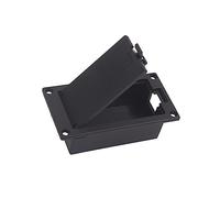 KONTONTY 9V Battery Holder Case for Guitar and Bass Active Pickup Eq08 - Black Plastic Battery Cover with Easy Access Replacement and Flat Mounting Design - Guitar Accessory