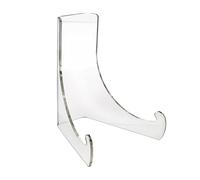 KONTONTY Acrylic Plate Stand for Display, Desktop Rack for Collectors | Acrylic, Solid Base and Smooth Surface, Space Saving Support for Plates, Plaques, Office Use