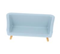KONTONTY Adorable Miniature Sofa Model for Dollhouse Light Blue Mini House Sofa Decor with Fine Details Dollhouse Accessories