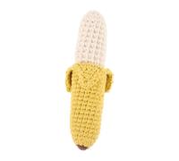 KONTONTY Banana Hand- Cute Hand Bell Wooden Rattle Cute Stuff Newborn Rattle Rattle Cute Rattle Crocheted Stuffed Animals Cotton Thread Yellow