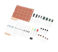 KONTONTY Basic Electronics Construction Kit for Beginners with Breadboard and Soldering Practice Components Interactive DIY Wiring Harness for Electrical Skill Development and Electronic