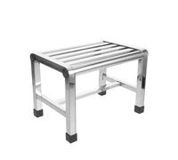 KONTONTY Bath Bench Chair for Shower with Stainless Steel Legs Waterproof Non-Slip feet Strong Capacity Bathroom use for Seniors and Individuals with Mobility Challenges