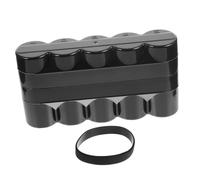 KONTONTY Black Film Storage Box for 5 Rolls with Elastic Band Hard Plastic Film Canisters Container Camera Reel Holder and Use