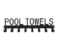 KONTONTY Black Iron Towel Hooks for Bathrooms with Multi-Functional Use and Portable Design, Creative Pool Hanger Suitable for Bathroom or Bedroom, Elegant and Unique Clothes and Towel Rack