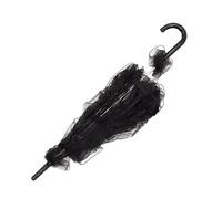 KONTONTY Bridal Lace Umbrella Black Wedding Photo Prop Parasol Stage Performance Accessory for Bridal Costume and Photography
