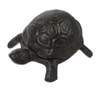 KONTONTY Cast Iron Garden Ornaments Turtle Key Hider Box Lifelike Simulated Turtle Appearance, Iron Material, Designed for Garden Use as A Decorative Key Hiding Solution and Home Decoration