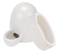KONTONTY Chicken Drinker Feeder Bowl Ceramic Set with Large Round Feeder Bowl for Poultry Farming Quail Chick Parrot Pigeon Water Dispenser
