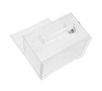 KONTONTY Clear Acrylic Donation Box with Secure Lock Transparent Voting Ballot Suggestion Box for Fundraising Raffle Ticket Collection and Cash Slot Use and Easy to Clean